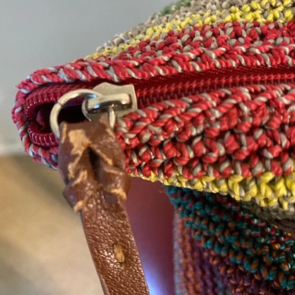 The Sak Cambria Multicolor striped crochet purse